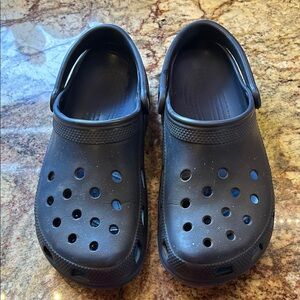 Navy Blue Crocs Size 10/12 with Ventilation Holes; worn, but still a lot of life